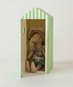 Maileg Beach Mice - Dad In Cabin De Plage