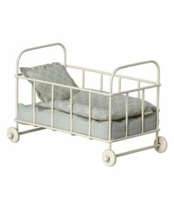 Maileg Cot Bed, Micro - Blue