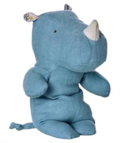 Maileg Small Blue Safari Friends Rhino Toy