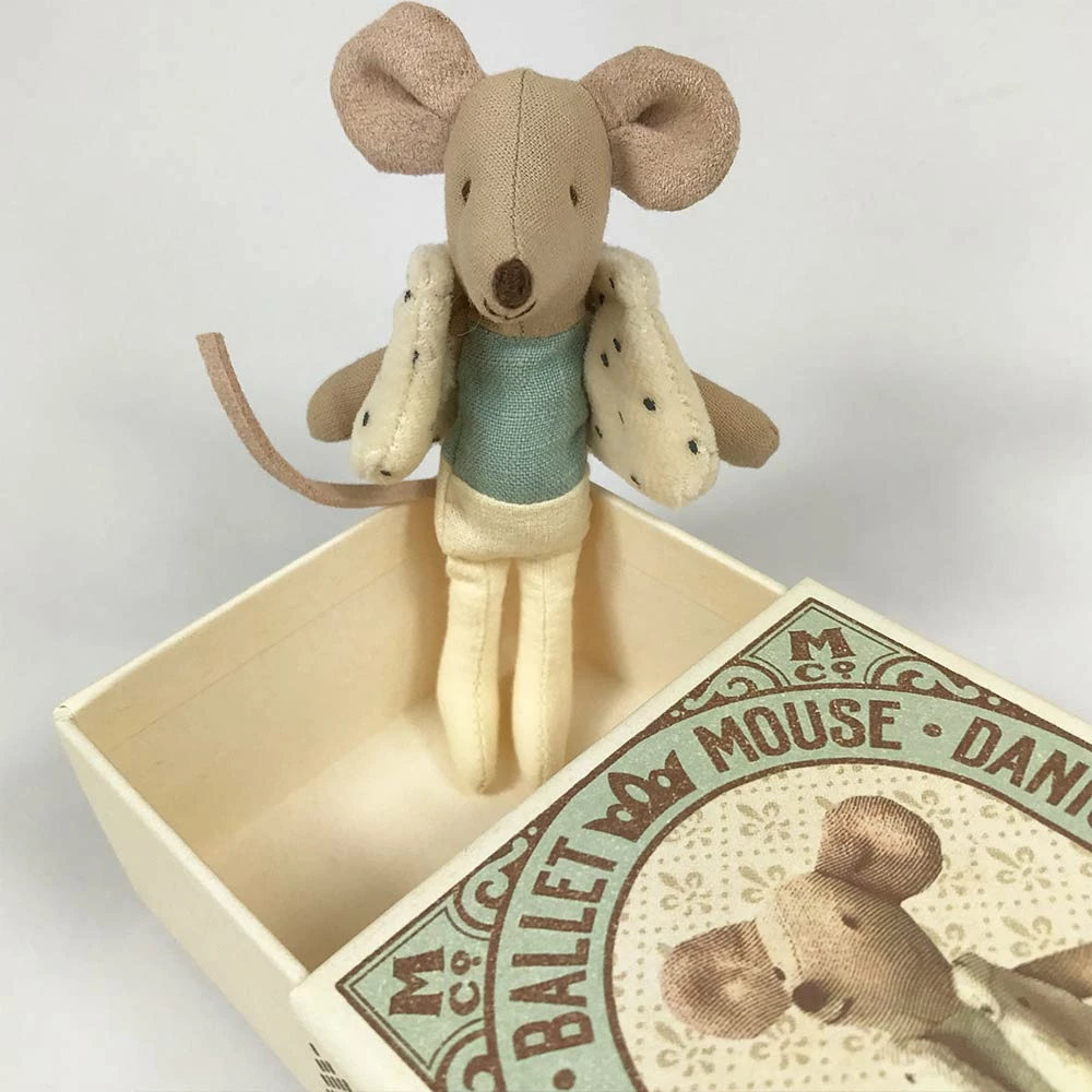 Maileg Ratoncito Bailarín en Caja de Cerillas - Hermano Pequeño