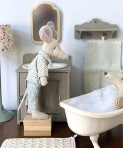 Maileg Miniature Floor Lamp - Dark Mint