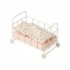 Maileg Baby Cot White Metal Micro