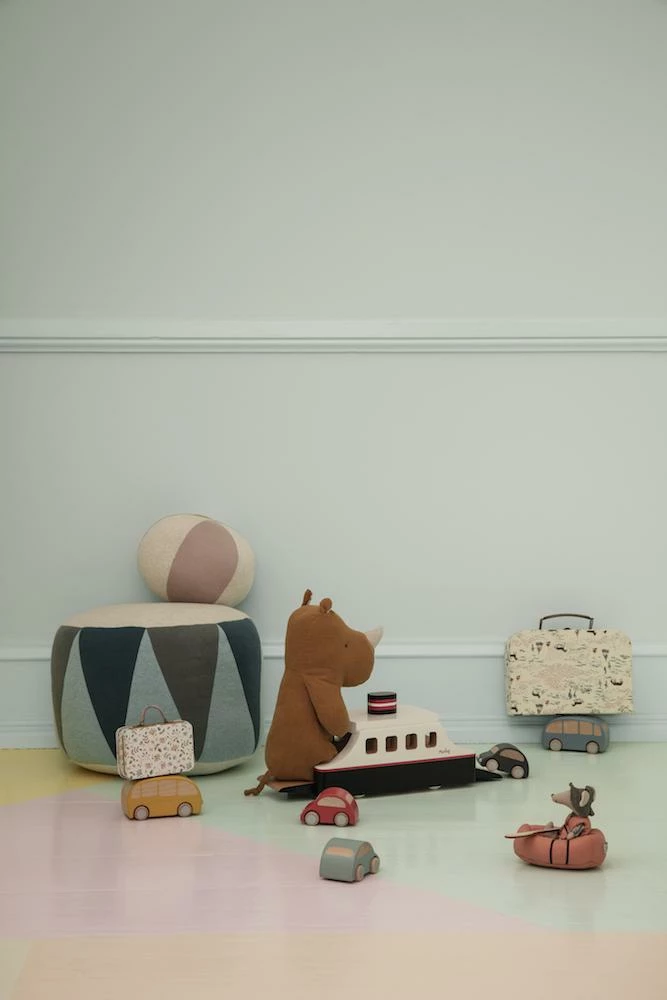 Maileg Safari Friends Medium Rhino Dusty Blue