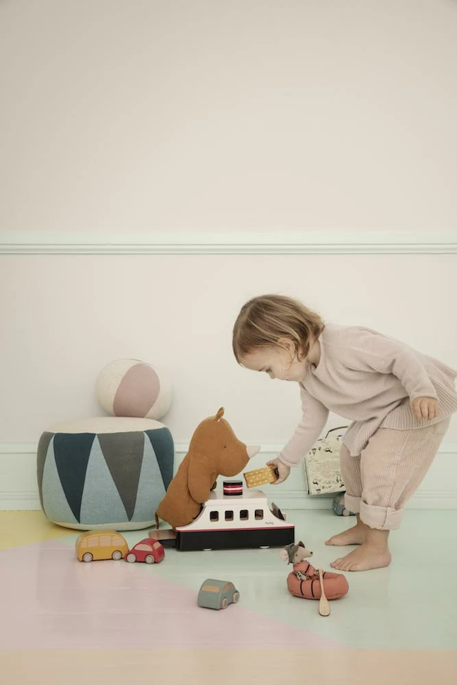 Maileg Safari Friends Medium Rhino Dusty Blue