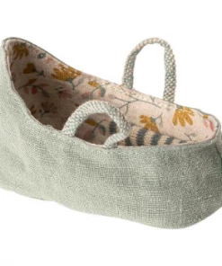 Maileg Mini Fabric Carrycot with Handles