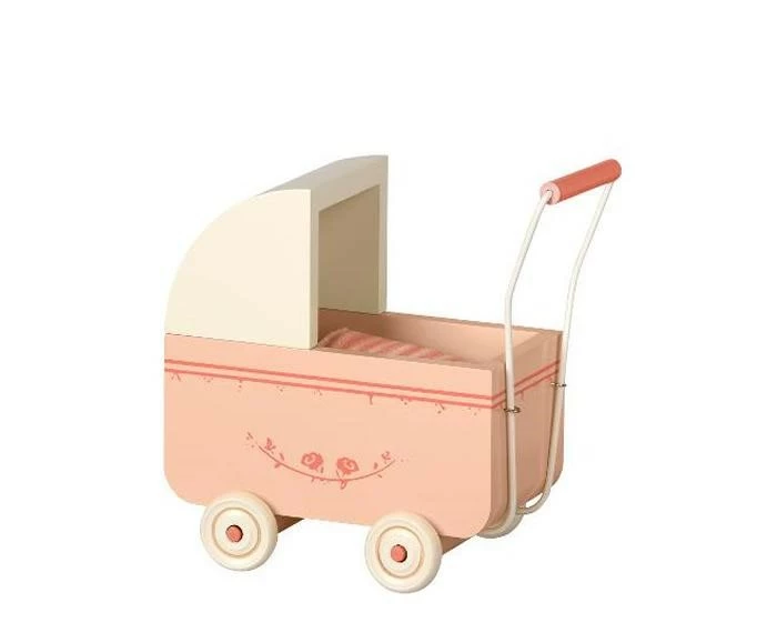 Maileg Carrito Madera Rosa "Micro"