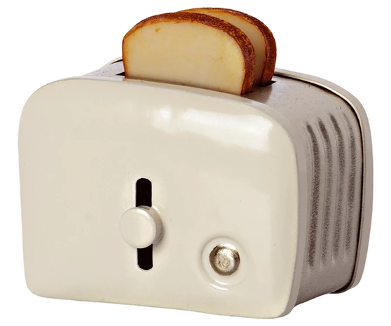 Maileg Grille pain & pain miniature - Blanc cassé