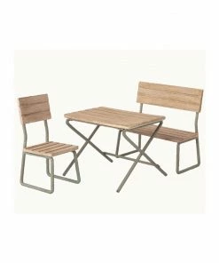 Maileg Garden Set, Table With Chair And Bench