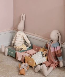 Maileg Wooden Bed - for Mini Mice and Rabbits - Mint Blue