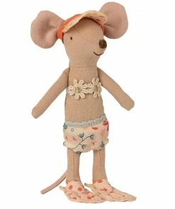 Maileg Big Sister Mouse In Her Beach Cabin Toy