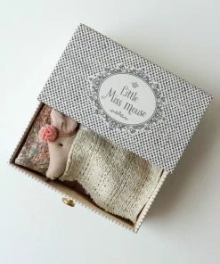 Maileg Little Sister Dance Mouse In Daybed