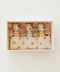 Maileg Baby Mice Triplet Toys In Matchbox