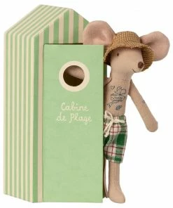 Maileg Daddy Mouse In His Beach Cabin Toy