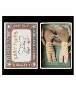 Maileg Baby Twins Ratones En Caja De Cerillas
