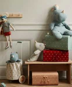 Maileg Maleta de Almacenamiento Verde de Topos