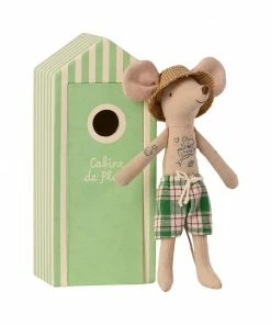 Maileg Beach Mice Dad in Cabin De Plage