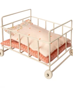 Maileg Micro Metal and Cotton Baby Cot