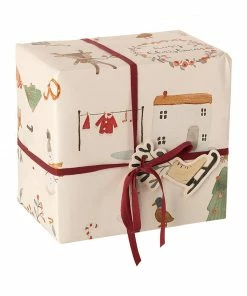 Maileg Giftwrap Paper Cosy Christmas Off White 10 m