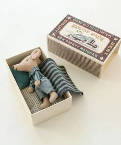 Maileg Little Brother Mouse Toy In Matchbox