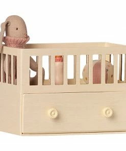 Maileg Baby Room Set with Micro Bunny - Rose Pink