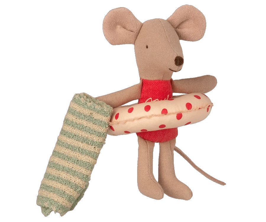 Maileg Beach Mice Little Sister Toy in Cabin De Plage