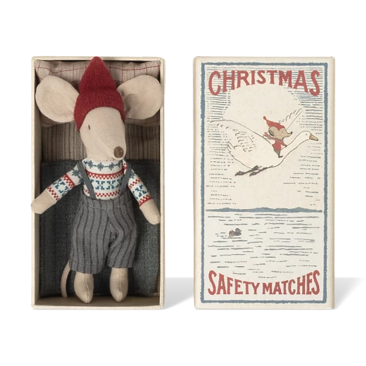 Maileg Christmas Mouse In Matchbox Big Brother