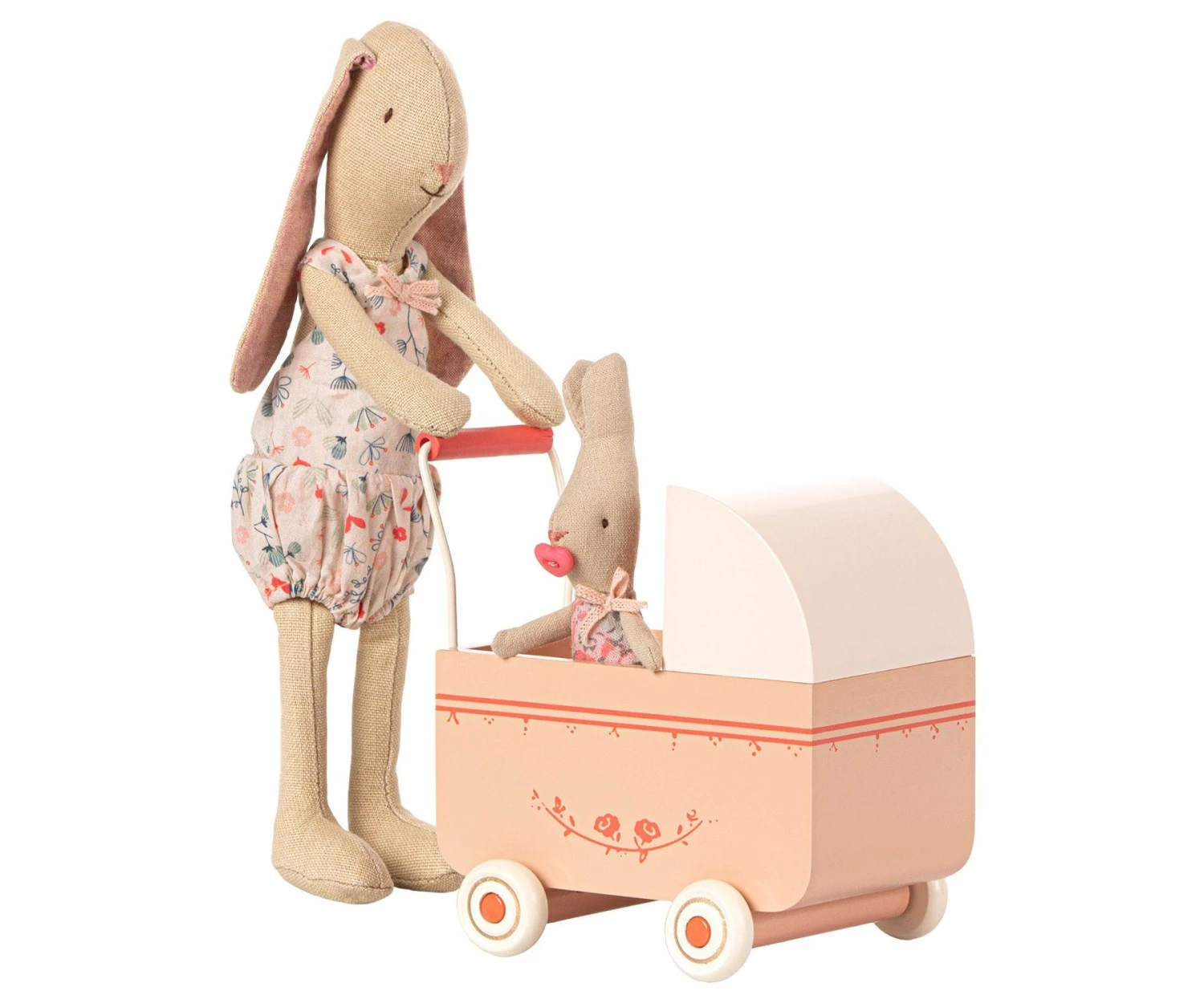 Maileg Carrito Madera Rosa "Micro"