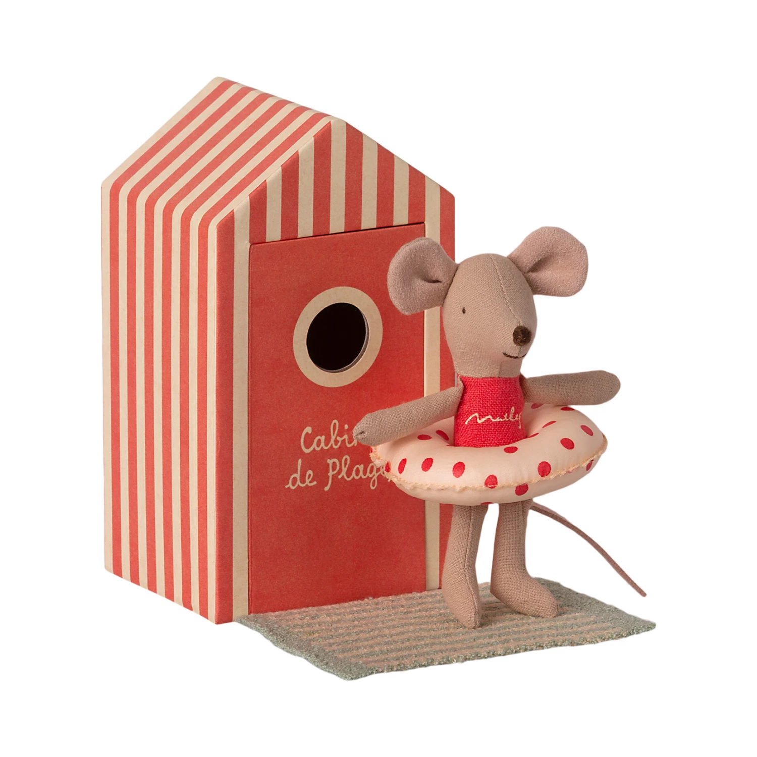 Maileg Beach Mice Little Sister in Cabin de Plage