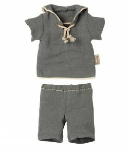 Maileg Rabbit size 1, Sailor - Dusty blue