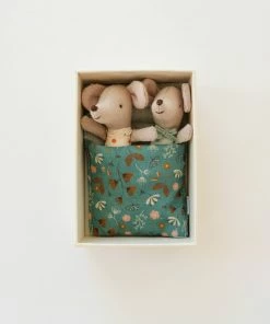 Maileg Baby Mice Twin Toys In Matchbox