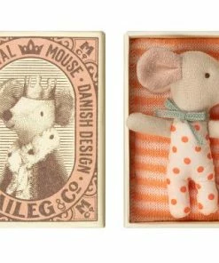 Maileg Baby Girl Mouse in a Match Box