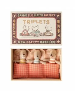 Maileg Triplets Baby Mouse in Matchbox