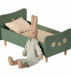 Maileg Wooden Bed Mini-Mint Blue