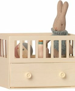 Maileg Baby Room Set with Micro Rabbit - Mint Blue