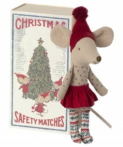 Maileg Christmas Mouse in Matchbox Big Sister