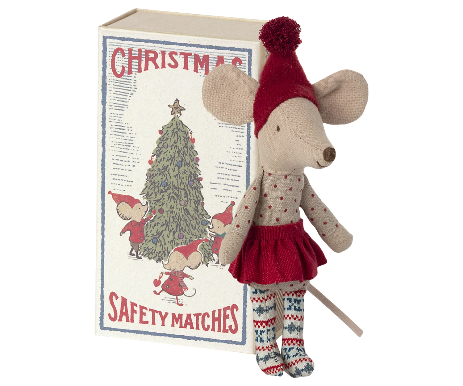Maileg Christmas Mouse in Matchbox Big Sister