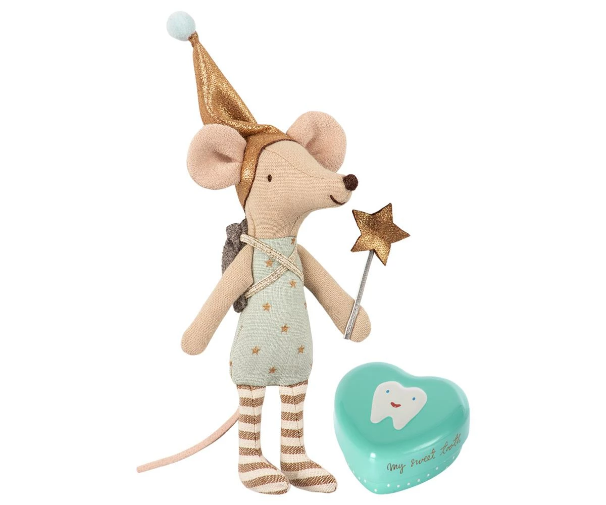 Maileg Tooth Fairy Big Brother Mouse with Metal Box