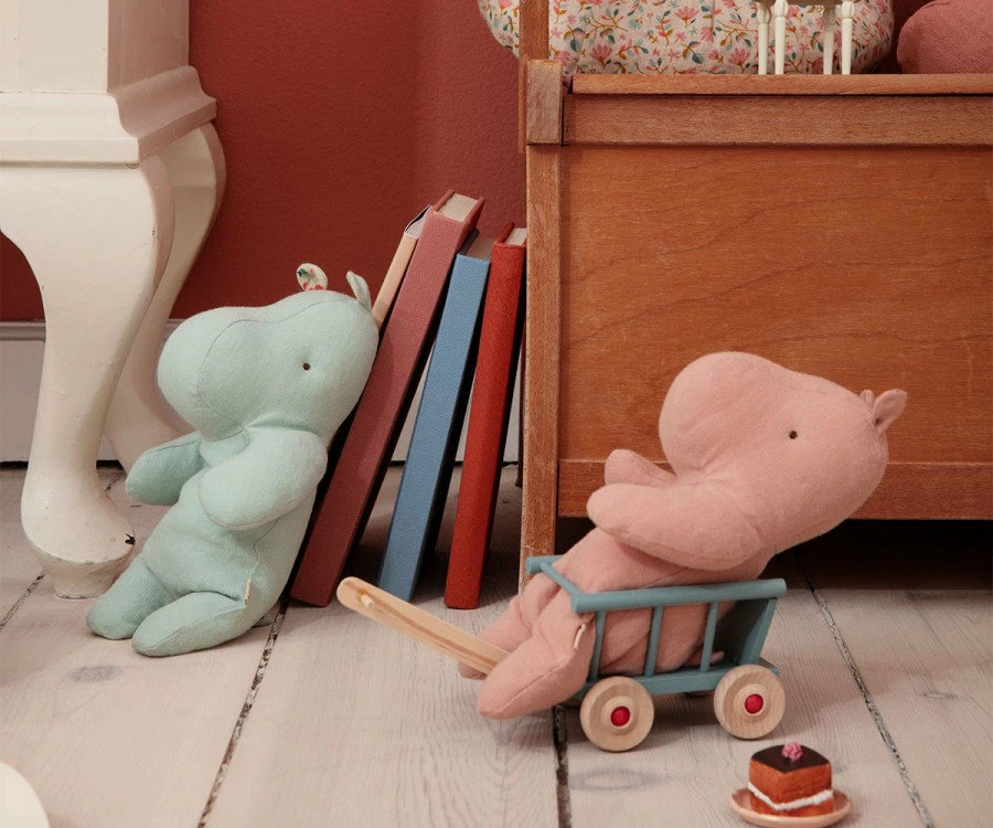 Maileg Safari Friends, Small Hippo Light Mint