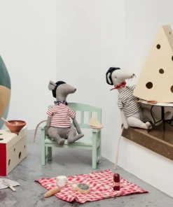 Maileg Rat In Cheese Box - Light Grey