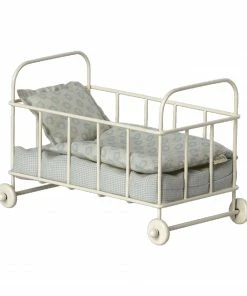 Maileg Cot Bed, Micro - Powder Blue