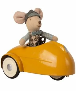 Maileg Ratón c/Coche Amarillo y Garaje