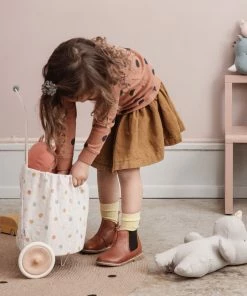 Maileg Trolley - Multi Dots - Blue