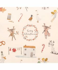 Maileg Giftwrap Paper Cosy Christmas Off White 10 m