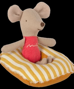 Maileg Small Yellow Stripe Rubber Boat for Toy Mouse