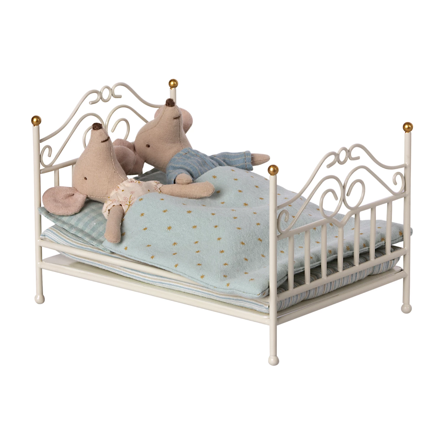Maileg Vintage Bed, Micro - Off white