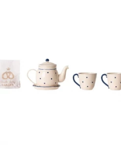 Maileg Set of White Metal Tea and Cookie Service