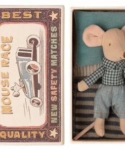 Maileg Little Brother Mouse in Matchbox