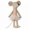 Maileg Natural and Light Pink Big Sister Ballerina Mouse