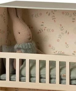 Maileg Baby Room Set with Micro Rabbit - Mint Blue