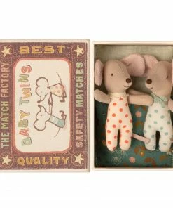 Maileg Twin Mice In Matchbox Toy